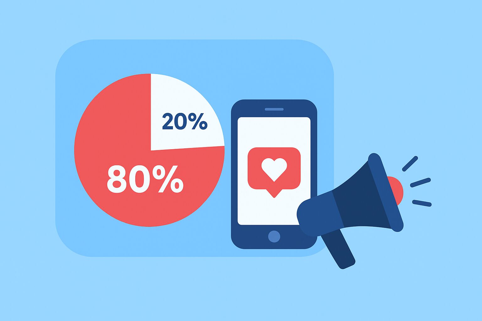 A fórmula 80/20 para redes sociais de negócio