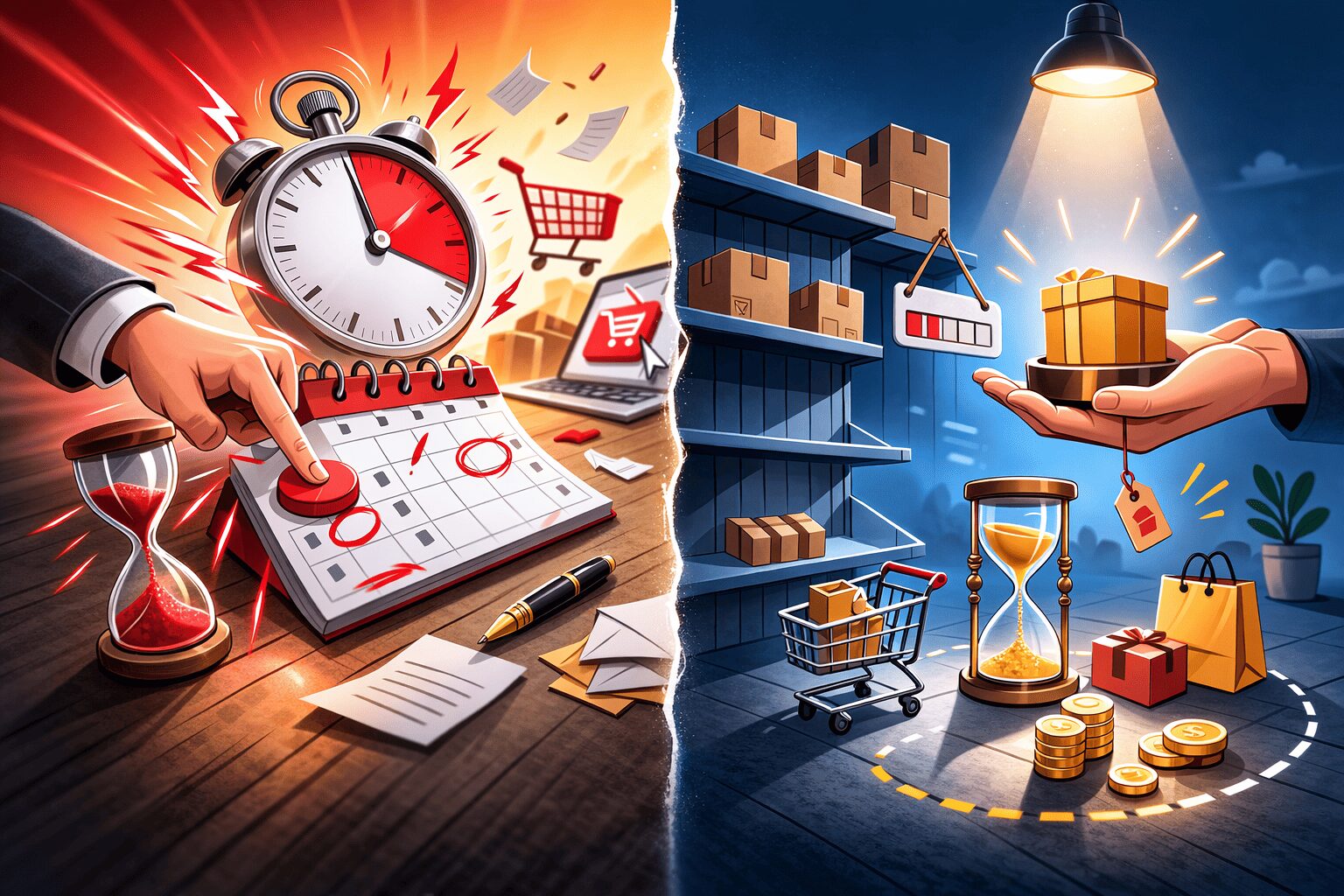 Técnicas de urgência vs escassez éticas para vender mais